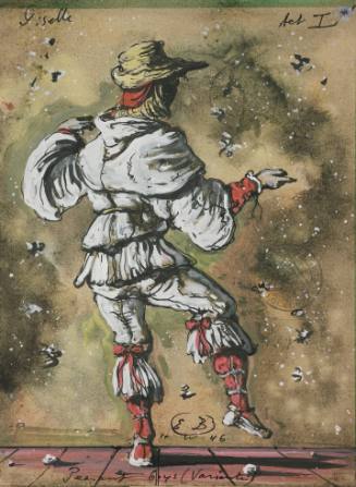 Peasant Boy, Costume Sketch for Giselle