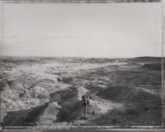 Linda photographing the Petrified Forest, Arizona