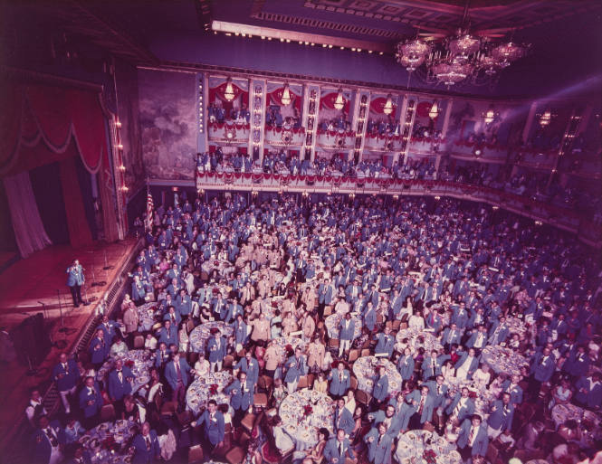 Group Portrait: Electrolux Vacuum Cleaner Sales Convention, Grand Ballroom, Waldorf Astoria, N.Y.C. New York City