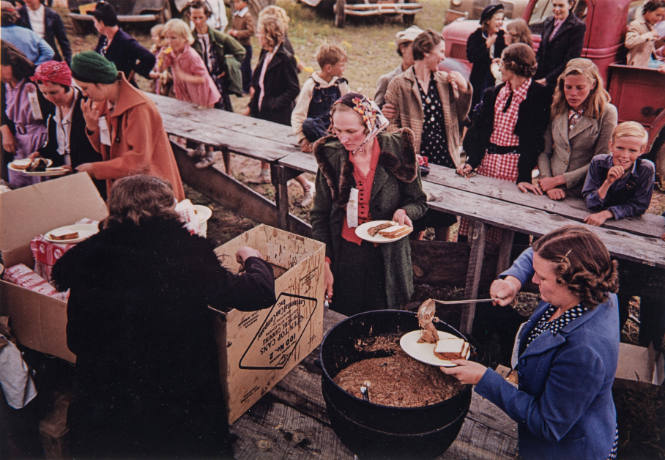 Serving Pinto Beans at the Pie Town, New Mexico Fair