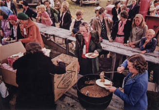 Serving Pinto Beans at the Pie Town, New Mexico Fair