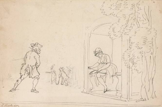 Man Watching Woman
