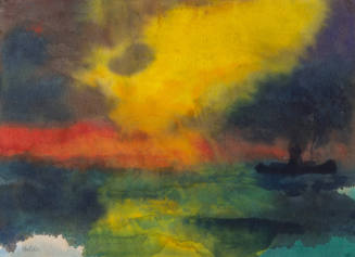 Dampfer im Sonnenuntergang