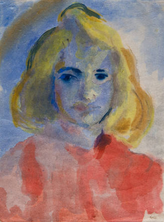 Mädchenkopf mit blondem Haar