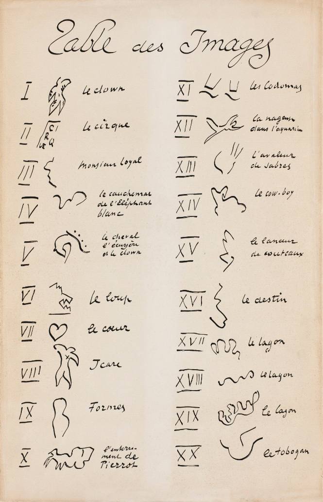 Table des Images (Jazz Portfolio 1943-44)