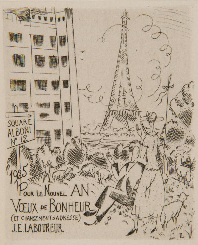 Carte A La Tour Eiffel Pour 1925