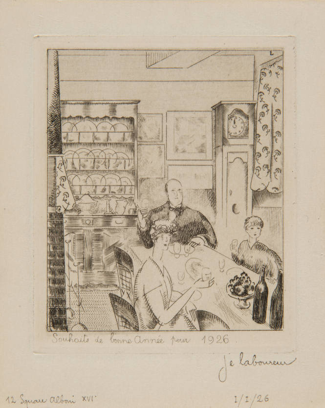 L'Artiste et Sa Famille  (carte pour 1926)