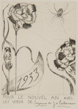 Carte Pour Nouvel An , 1933