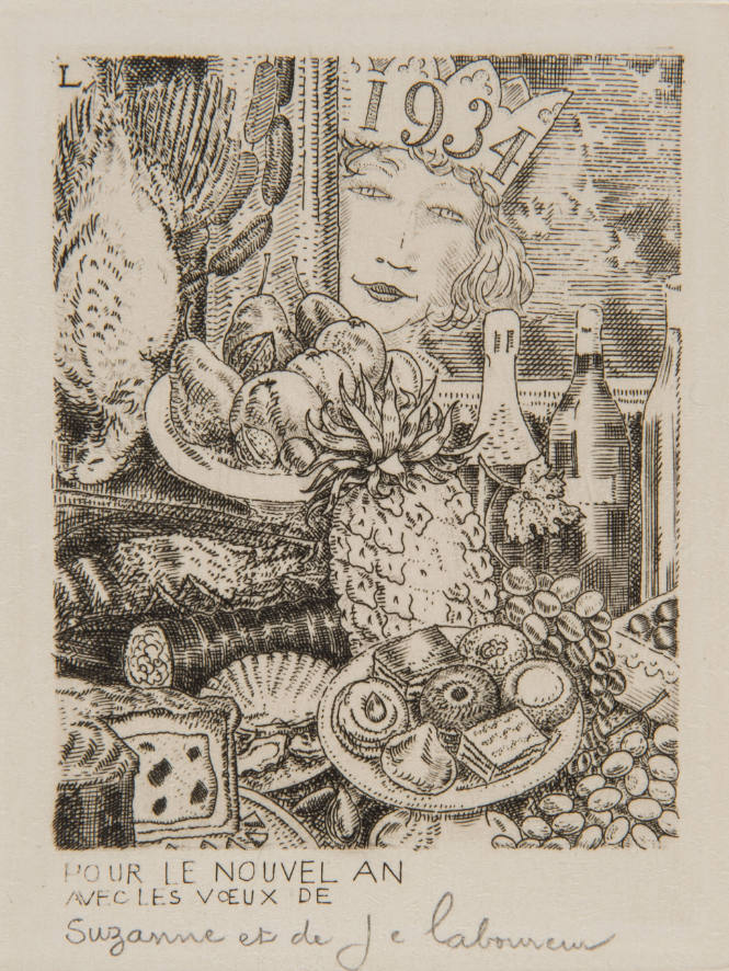 Carte Pour Nouvelle An, 1934