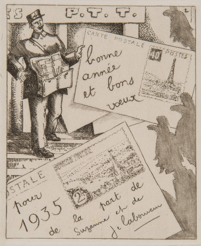 Carte Pour Nouvelle An, 1935