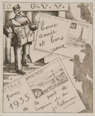Carte Pour Nouvelle An, 1935