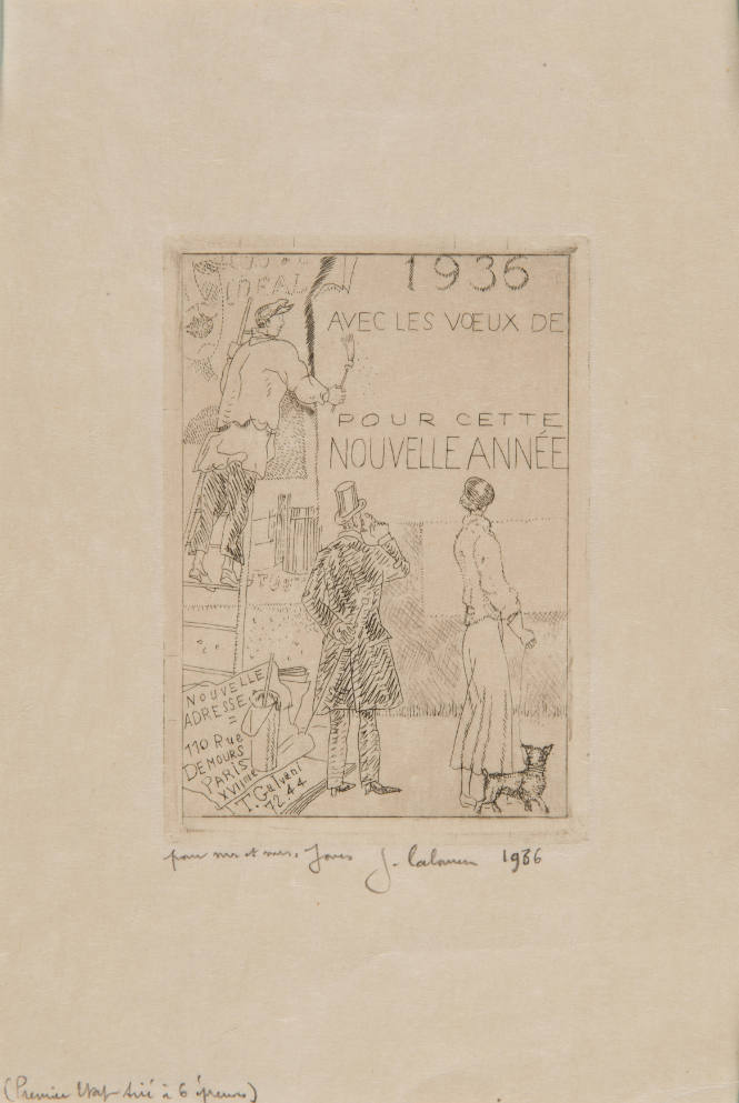 Carte Pour Nouvelle An, 1936