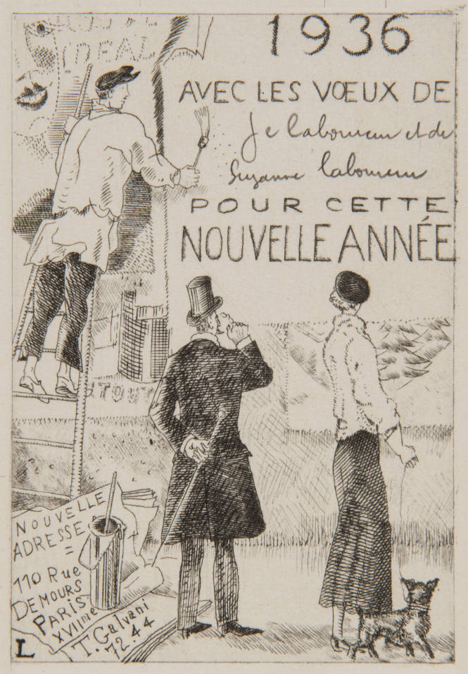 Carte Pour Nouvelle An, 1936