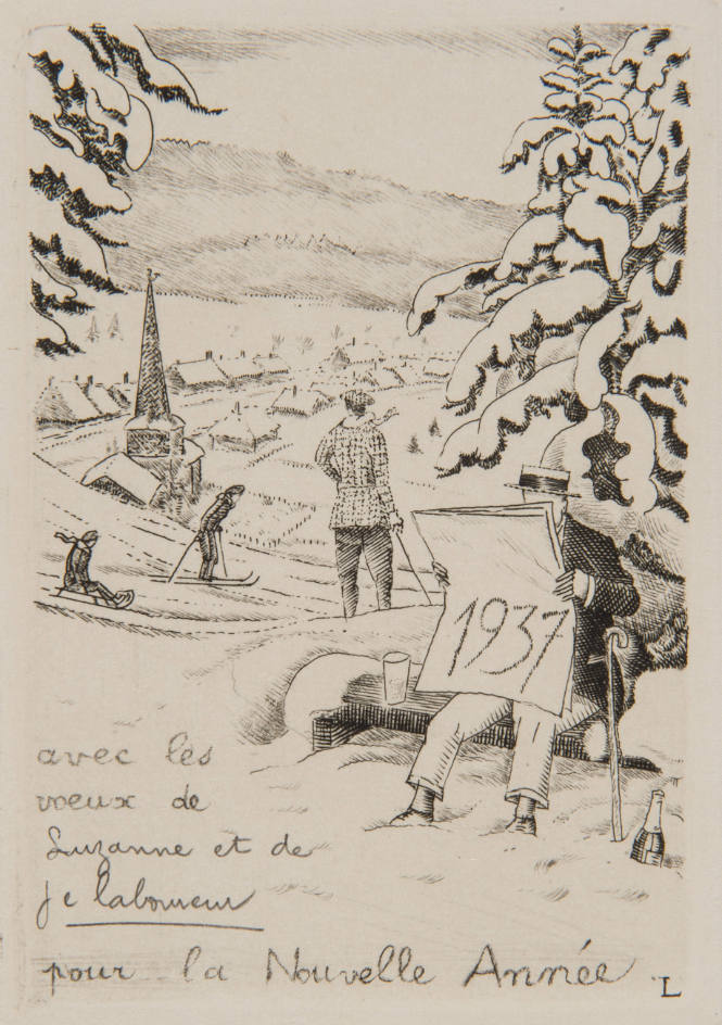 Carte Pour Nouvelle An , 1937