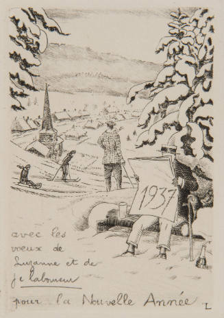 Carte Pour Nouvelle An , 1937