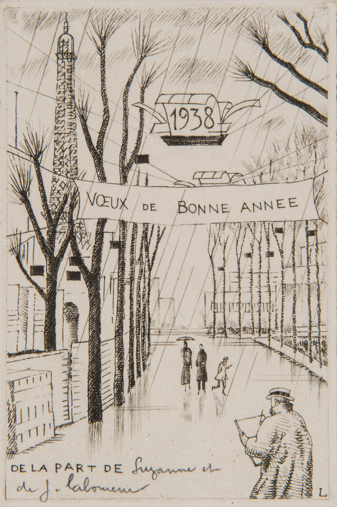 Carte Pour Nouvelle An , 1938