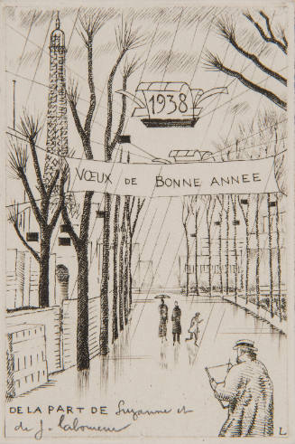 Carte Pour Nouvelle An , 1938