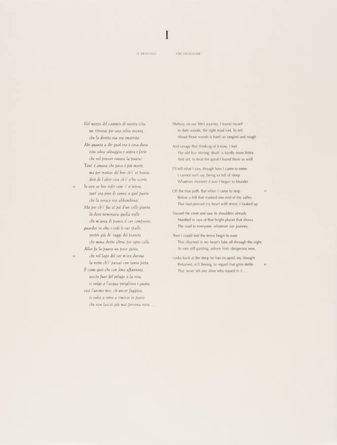 L’Inferno of Dante I: I The Prologue (text)