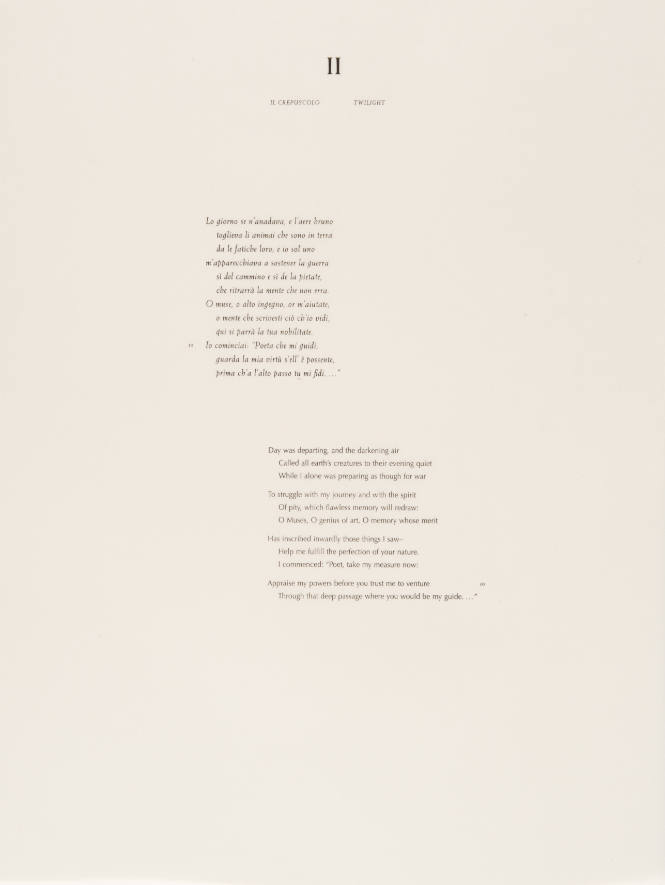 L’Inferno of Dante I: II Twilight (text)