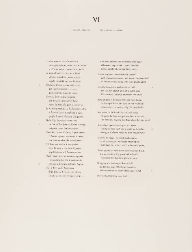 L’Inferno of Dante I: VI The Glutons (text)