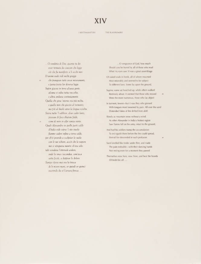 L’Inferno of Dante I: XIV The Blasphemers (text)