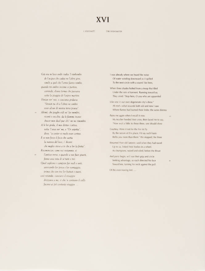 L’Inferno of Dante I: XVI The Sodomites (text)