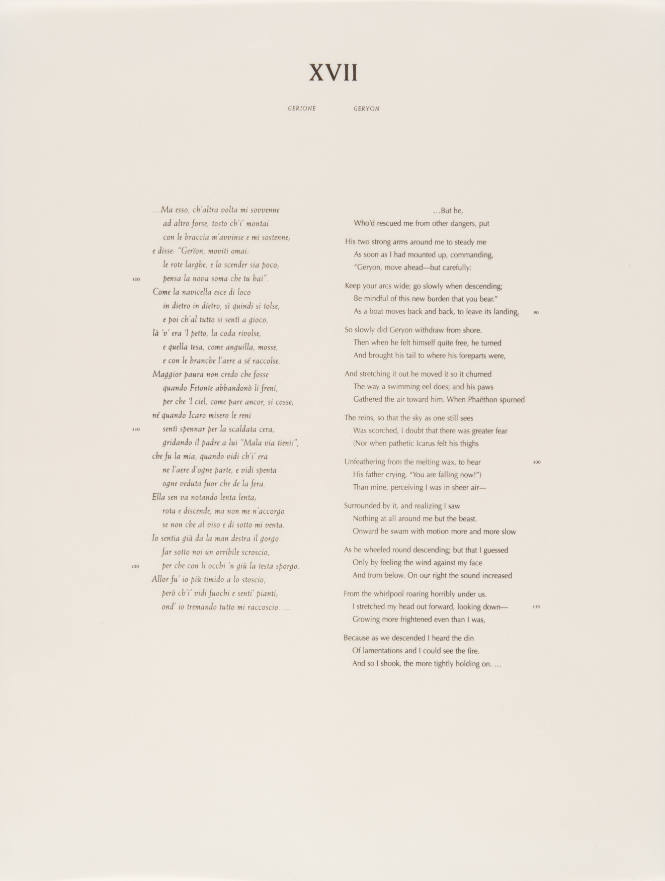 L’Inferno of Dante I: XVII Geryon (text)