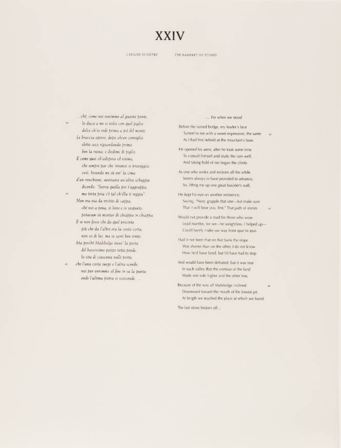 L’Inferno of Dante II: XXIV The Rampart of Stones (text)