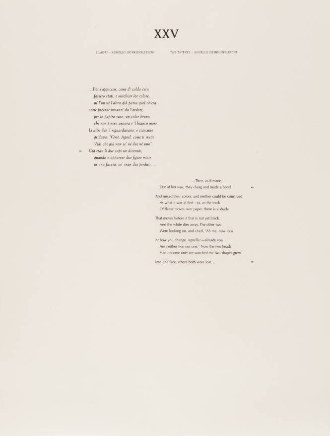 L’Inferno of Dante II: XXV The Thieves - Agnello De’Brunelleschi (text)