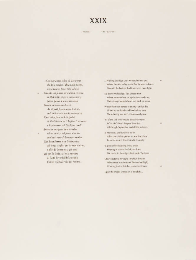 L’Inferno of Dante II: XXIX The Falsifiers (text)