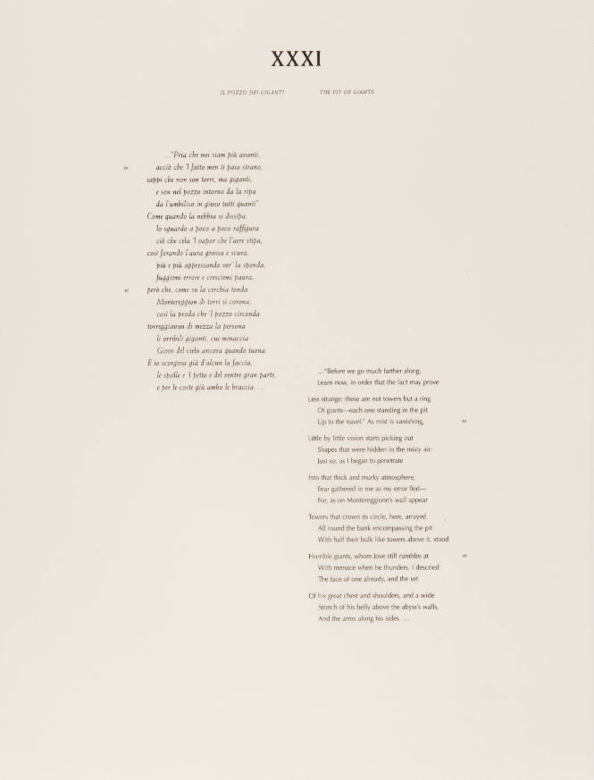 L’Inferno of Dante II: XXXI The Pit of Giants (text)