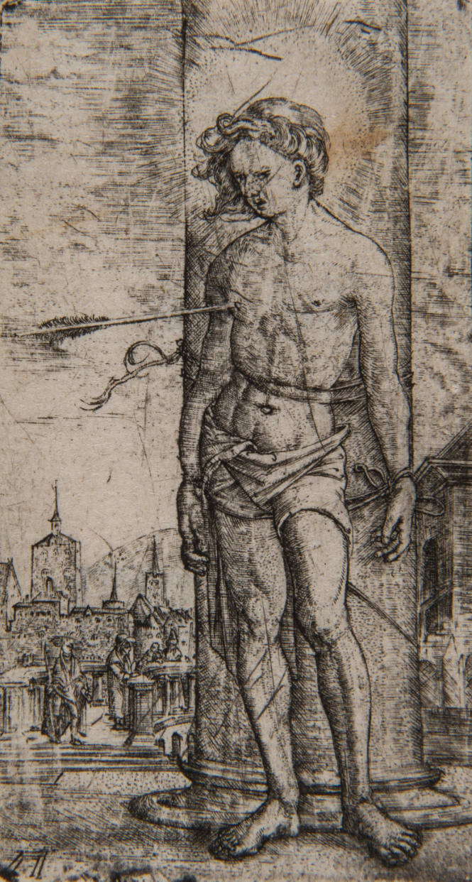 Der heilige Sebastian an der Säule