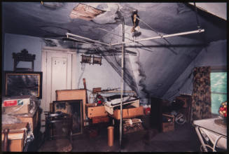 Untitled (Aerial and clutter in attic room, from Millerton Portfolio)