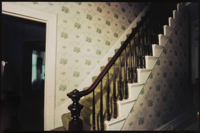 Untitled (Staircase with green floral wallpaper, from Millerton Portfolio)