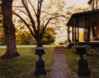 The Porch of Samuel F. B. Morse House, Locust Grove with Path Leading to the River, Poughkeepsie, N. Y.