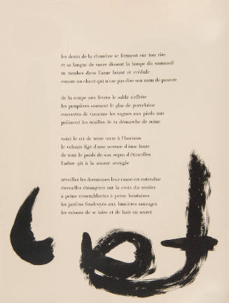 Illustration for Parler Seul by Tristan Tzara, 1948-50
