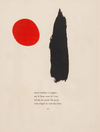 Illustration for Parler Seul by Tristan Tzara, 1948-50