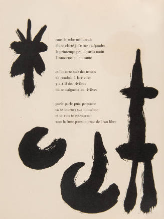 Illustration for Parler Seul by Tristan Tzara, 1948-50