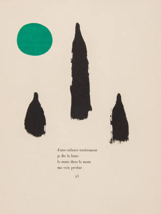 Illustration for Parler Seul by Tristan Tzara, 1948-50