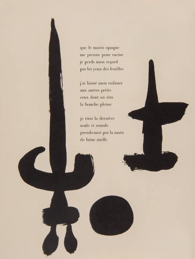 Illustration for Parler Seul by Tristan Tzara, 1948-50