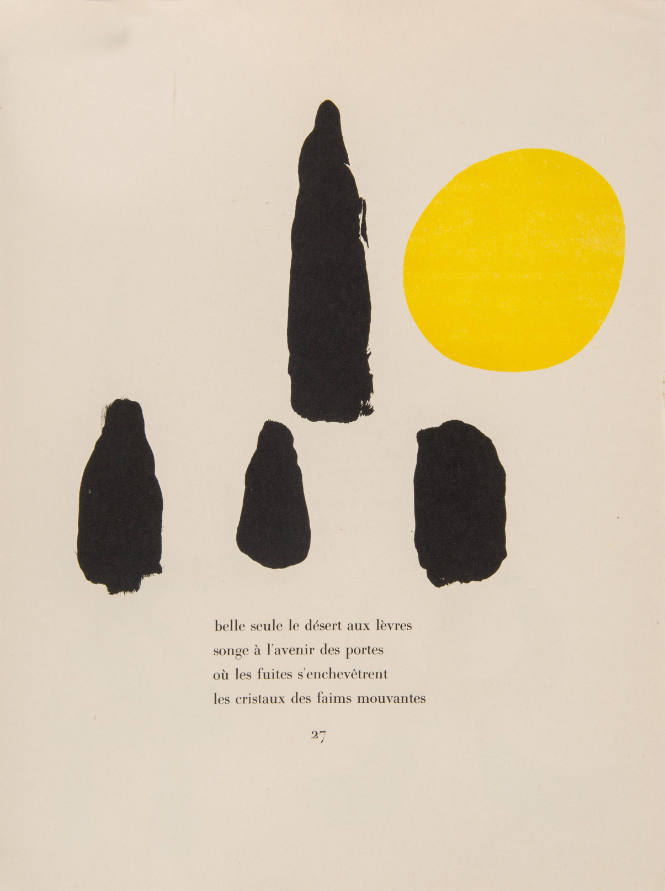 Illustration for Parler Seul by Tristan Tzara, 1948-50