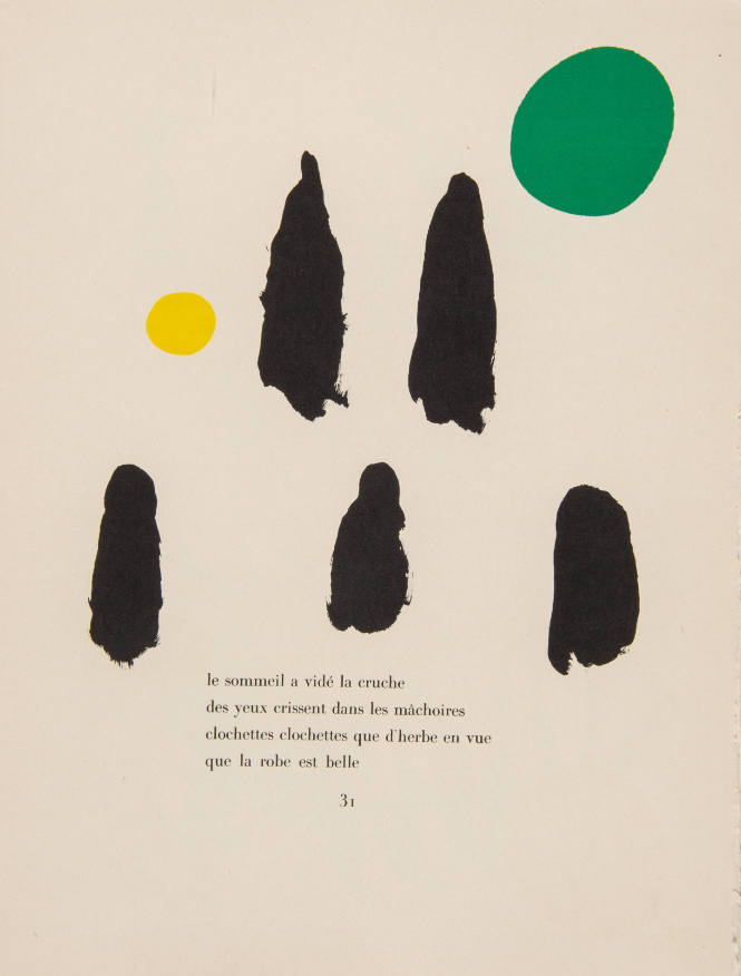 Illustration for Parler Seul by Tristan Tzara, 1948-50