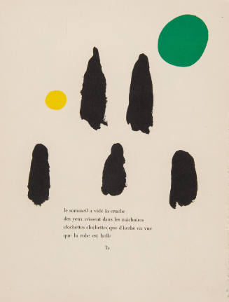 Illustration for Parler Seul by Tristan Tzara, 1948-50