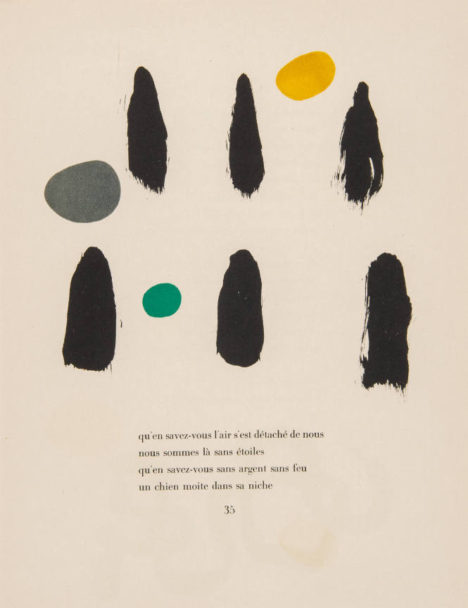 Illustration for Parler Seul by Tristan Tzara, 1948-50