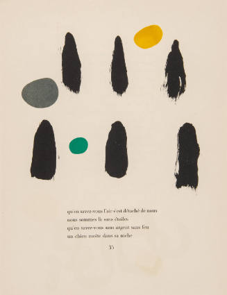 Illustration for Parler Seul by Tristan Tzara, 1948-50