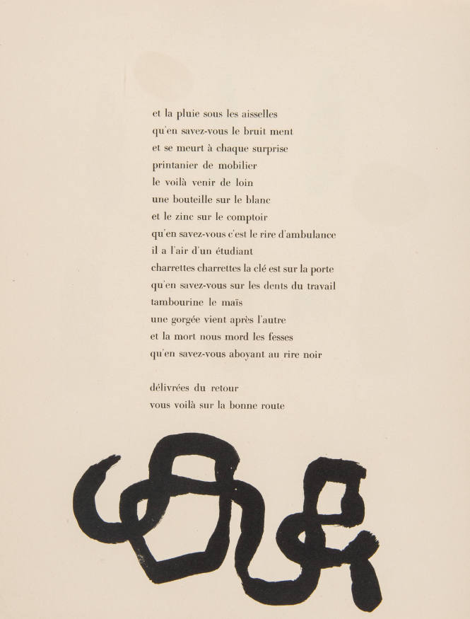 Illustration for Parler Seul by Tristan Tzara, 1948-50