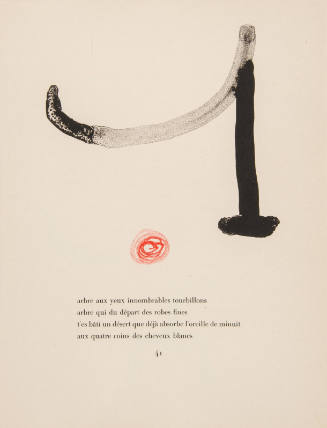 Illustration for Parler Seul by Tristan Tzara, 1948-50
