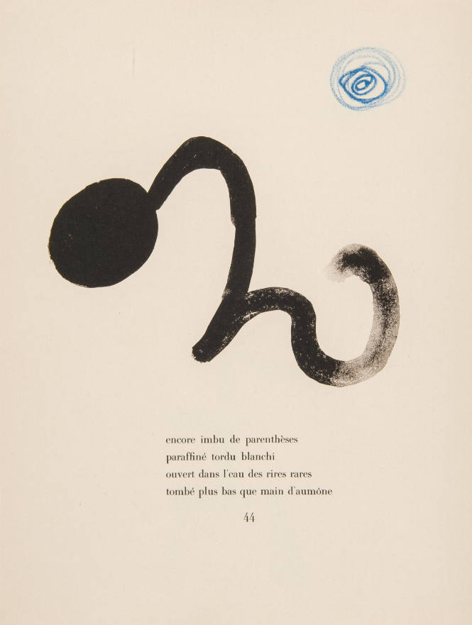 Illustration for Parler Seul by Tristan Tzara, 1948-50