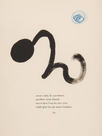 Illustration for Parler Seul by Tristan Tzara, 1948-50