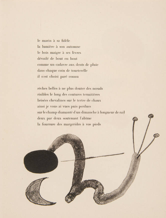 Illustration for Parler Seul by Tristan Tzara, 1948-50